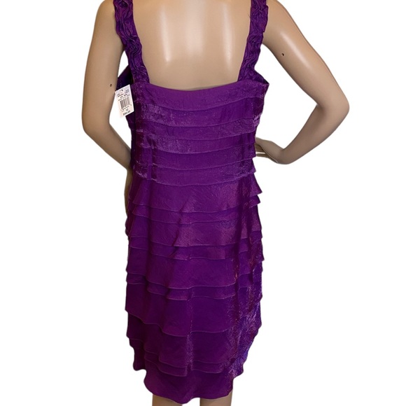 Signature by Sangria Shimmery Purple Shutter Cocktail Social Dress NWT Size 12 - Picture 7 of 9